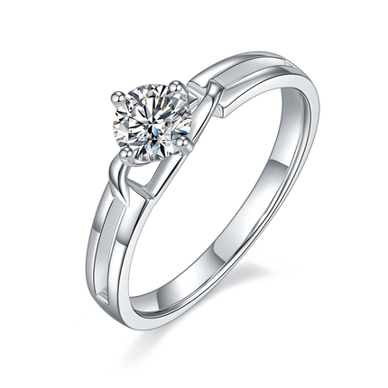 Ladies Bow Moissanite Ring