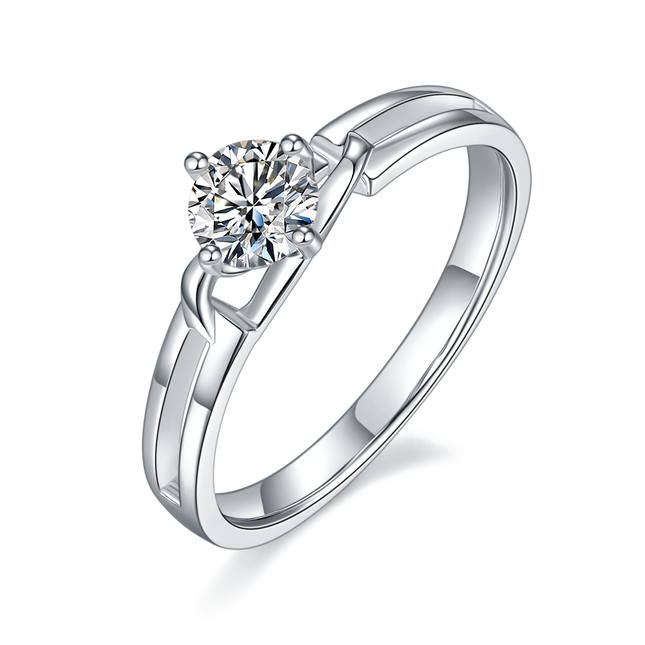 Ladies Bow Moissanite Ring