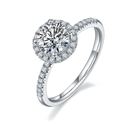 Classic Straight Arm Moissanite Women's Ring