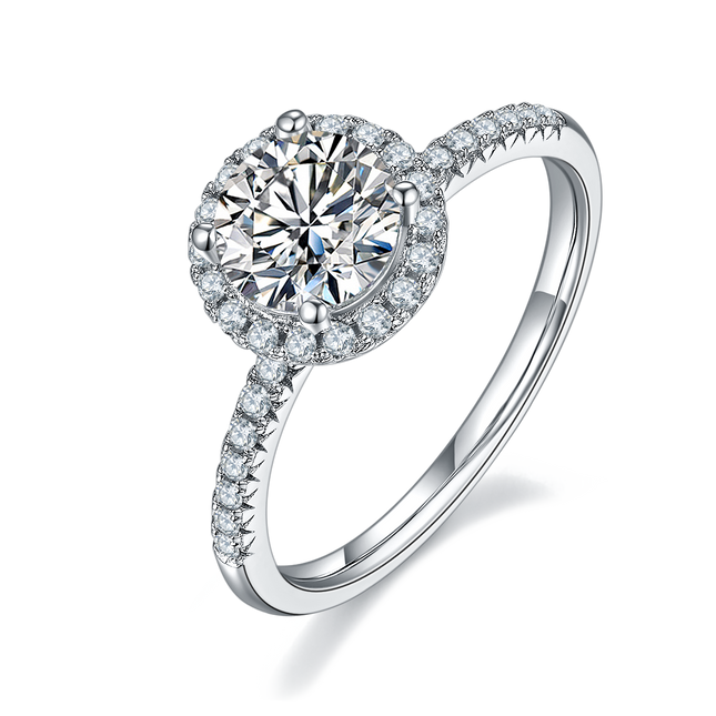 Classic Straight Arm Moissanite Women's Ring