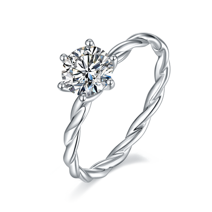 Classic Straight Arm Vine Moissanite Women's Ring