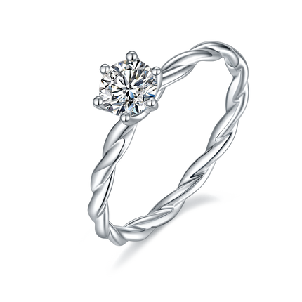 S925 silver moissanite women's ring