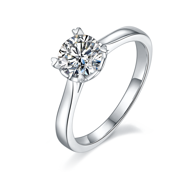 Classic Straight Arm Vine Moissanite Women's Ring