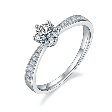 S925 silver moissanite women's ring