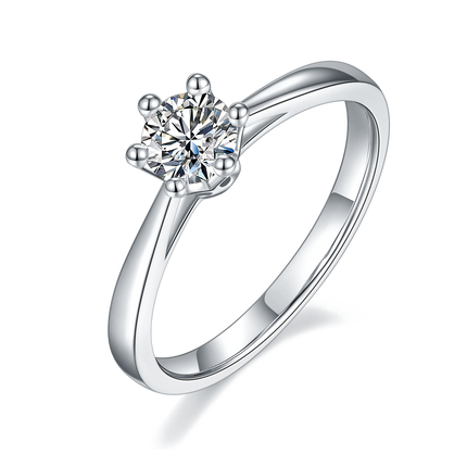 S925 silver moissanite women's ring