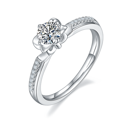 S925 silver moissanite women's ring