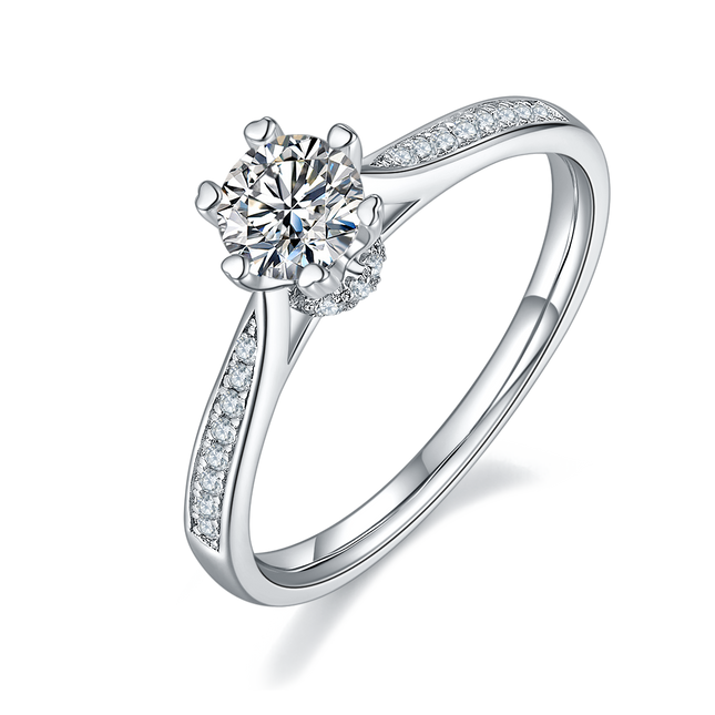 S925 silver moissanite women's ring