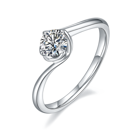 S925 silver moissanite women's ring