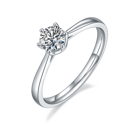 Six Claw S925 Silver Moissanite Women's Ring